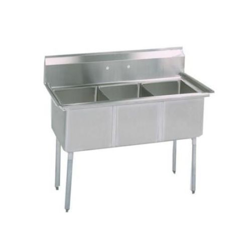 L&J LJ1416-3 14x16-inch Stainless Steel 3-Compartment Sink
