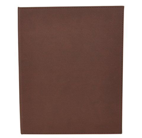 Winco LMD-811BN Brown Two-Views Menu Cover for 8.5x11-Inch Insets