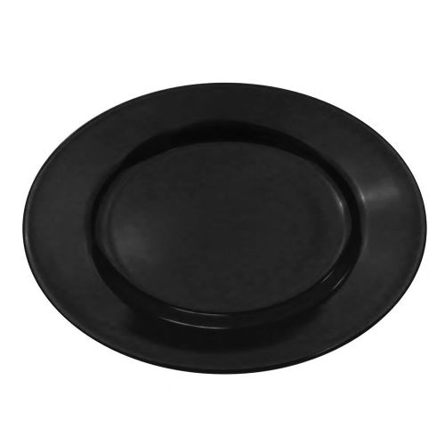 C.A.C. LV-12-BLK, 10.37-Inch Black Stoneware Serving Platter, 2 DZ/CS
