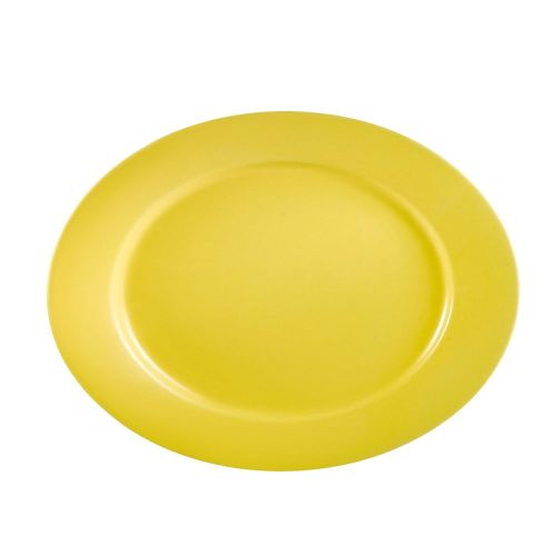 C.A.C. LV-12-Y, 10.37-Inch Yellow Stoneware Serving Platter, 2 DZ/CS