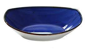 Yanco LY-405BU 5 Oz 5.5x3.75x1.375-Inch Lyon Blue Porcelain Small Oval Blue Bowl, 36/CS