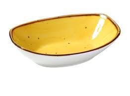Yanco LY-405BYL 5 Oz 5.5x3.75x1.375-Inch Lyon Yellow Porcelain Small Oval Yellow Bowl, 36/CS