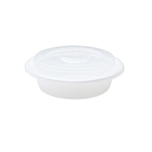 SafePro MC718W, 16 Oz. Round Microwavable Containers Combo, White Bottom, 150/CS