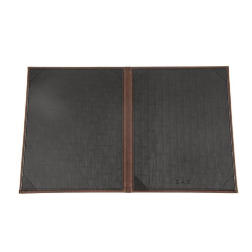C.A.C. MCC2-11BN, 8.5x11-inch 2-Panel Faux Leather Brown Menu Cover