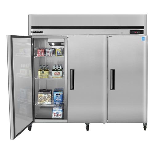Maxx Cold MCRT-72FDHC Reach-In Refrigerator, Triple Door, Top Mount