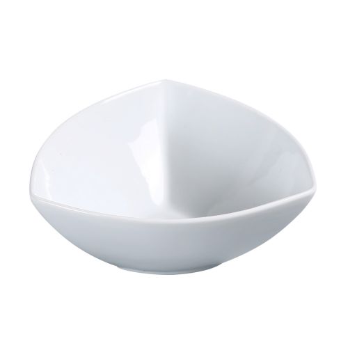 Yanco ML-509 48 Oz 9-Inch Mainland Porcelain Triangle White Bowl, DZ