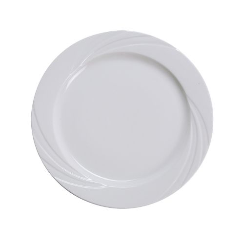 Yanco MM-16 10.5-Inch Miami Porcelain Round White Plate, DZ