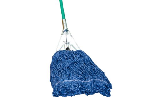 Winco MOP-24, Wet Mop Head with 24-Ounce Capacity and Blue Yarn, Looped End