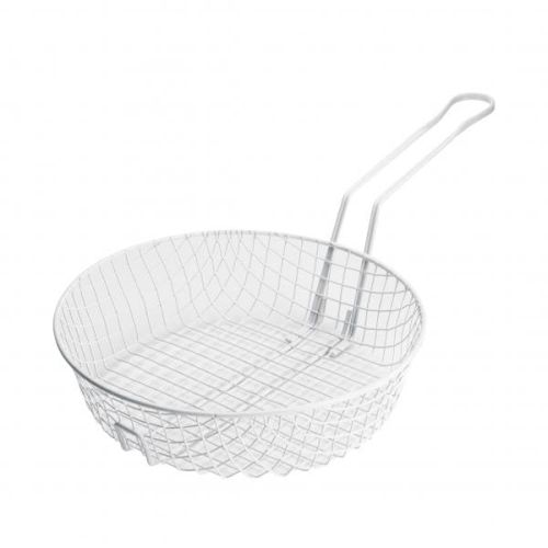 13.25x6.5x5.9-Inch Fry Basket with Green Handle Winco FB-30 