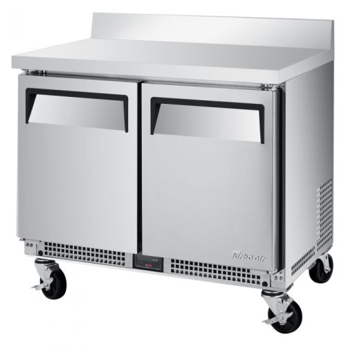 Turbo Air MWR-34S-N6, 2 Solid Doors Worktop Refrigerator, Shallow Depth