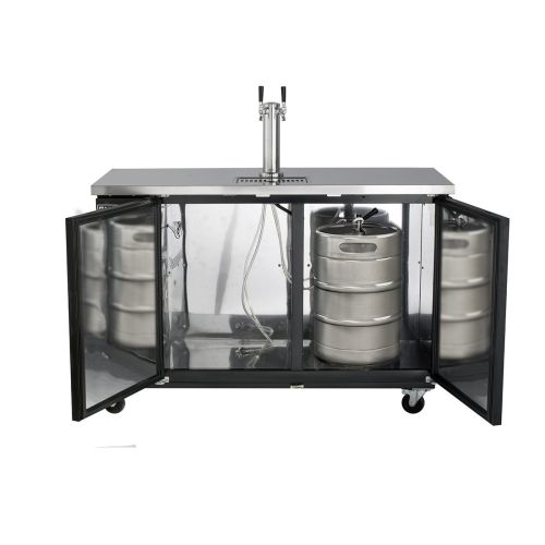 Maxx Cold MXBD48-1BHC Two Keg Beer Tower / Dispenser