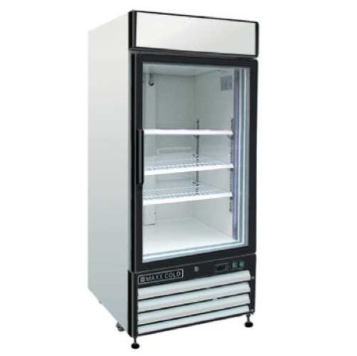 Maxximum MXM1-23R, 23CFT 1 Section Double Pane Glass Door Refrigerated Merchandiser