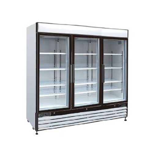 Maxximum MXM3-72R, 72 Cu.Ft 3-Section Glass Doors Refrigerated Merchandiser
