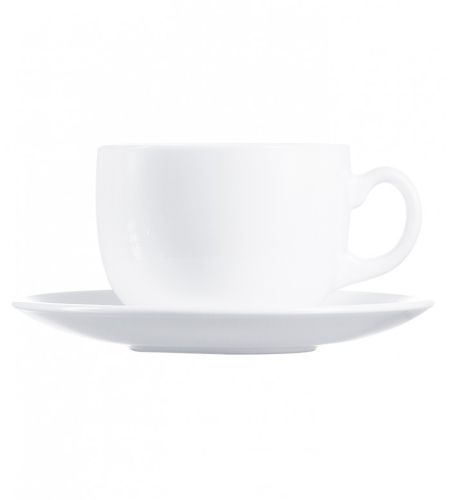 Arcoroc N9349ARC 7.25 Oz Evolutions White Glass Coffee/Tea Cup, 24/CS