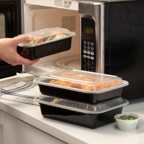 Pactiv NC838B-NS, 24 Oz Newspring Microwavable Takeout Container and Lid Combo, 150/CS