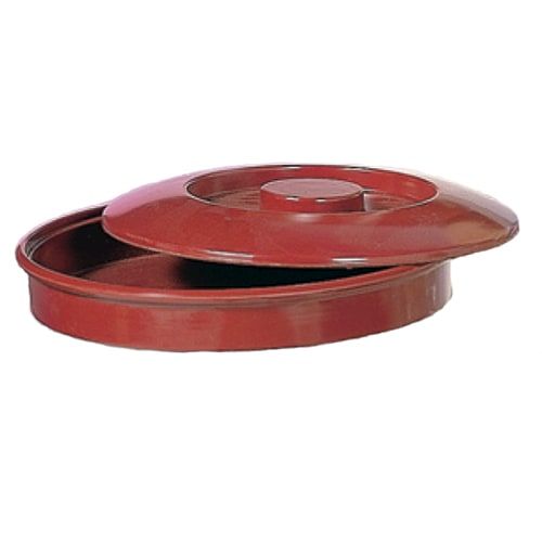 Thunder Group NS608R 8.25 Inch Western Nustone Red Melamine Round Tortilla Server with Lid, DZ