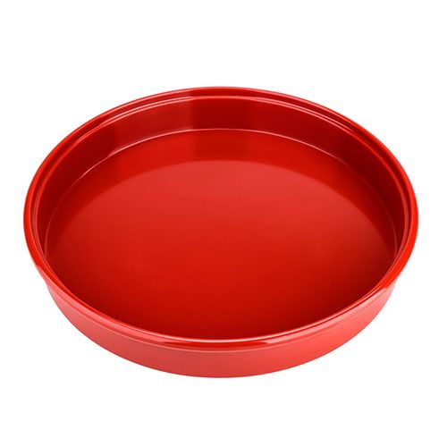 Thunder Group NS608R 8.25 Inch Western Nustone Red Melamine Round Tortilla Server with Lid, DZ