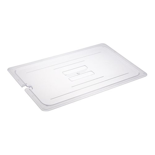 C.A.C. PCSL-FC, Full-Size Notched Polycarbonate Food Pan Cover, EA
