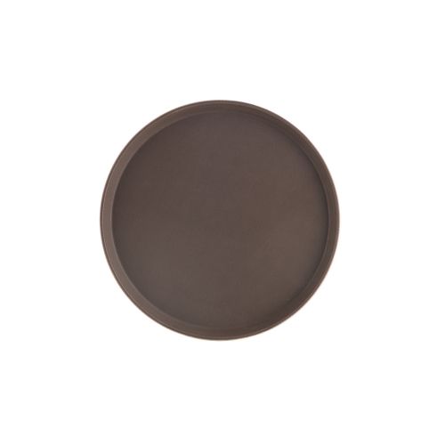 C.A.C. PDTR-14BN, 14-inch Super Plastic Brown Round Serving Tray