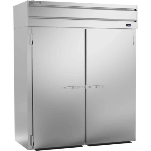 Beverage Air PFI2HC-1AS, 68.88-Inch Top Mounted 2 Section Roll-in Freezer with 2 Left/Right Hinged Solid Doors