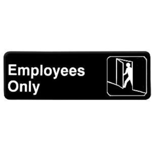 Thunder Group PLIS9304BK, 9x3-inch 'Employees Only' Information Sign