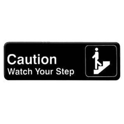 Thunder Group PLIS9329BK, 9x3-inch 'Caution Watch Your Step' Information Sign
