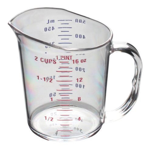 Thunder Group PLMC016CL, 1-Pint Polycarbonate Measuring Cup with Handle,  Capacity Marking Cups-Ounces, Clear | McDonald Paper Supplies