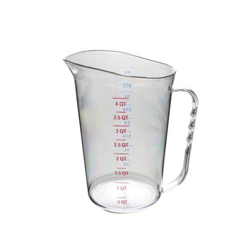 4 qt. Polycarbonate Clear Measuring Cup w/ Handle, Each