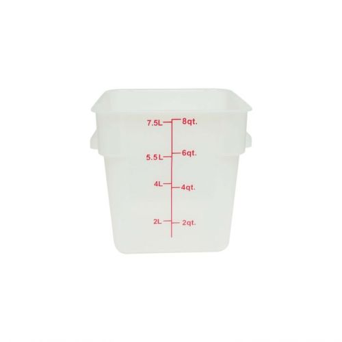 Thunder Group PLSFT008TL, 8-Quart Plastic Square Food Storage Containers, Translucent