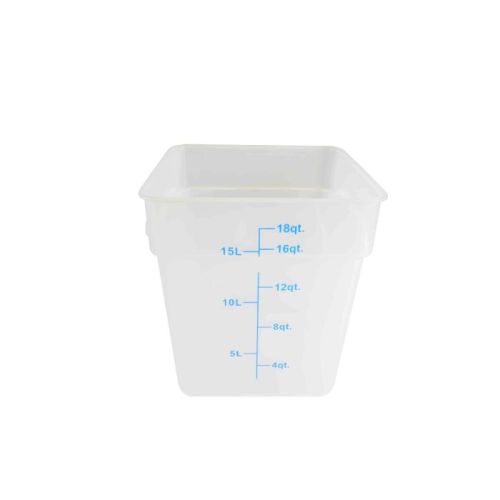 Thunder Group PLSFT018TL, 18-Quart Plastic Square Food Storage Containers, Translucent