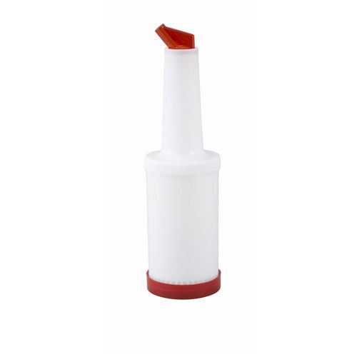 Winco PPB-1R, 1-Quart Pour with Red Spout and Lid