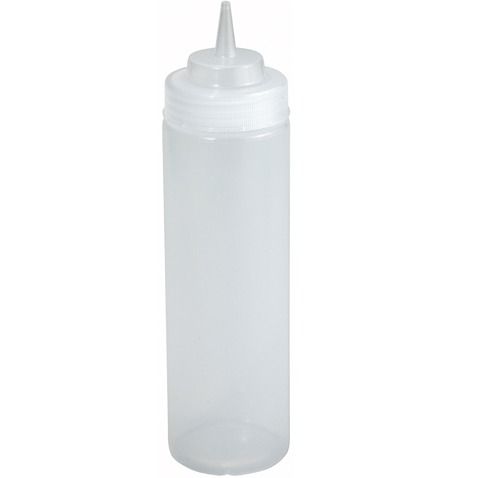 Winco PSW-16, 16-Ounce Clear Wide Mouth Squeeze Bottle