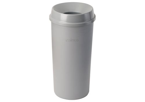 Winco PTCRL-22G, Gray Plastic Round Trash Can Lid for PTCR-22G Trash Can