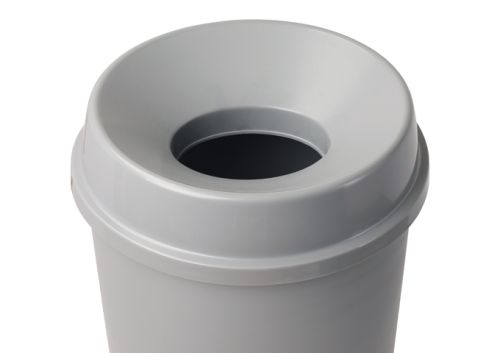 Winco PTCRL-22G, Gray Plastic Round Trash Can Lid for PTCR-22G Trash Can