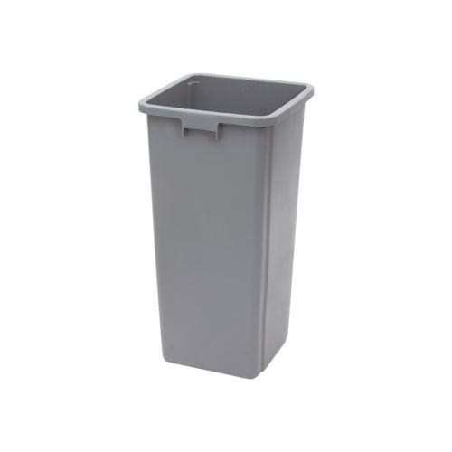 Winco PTCS-23G, 23 Gallon Gray Tall Square Plastic Trash Can