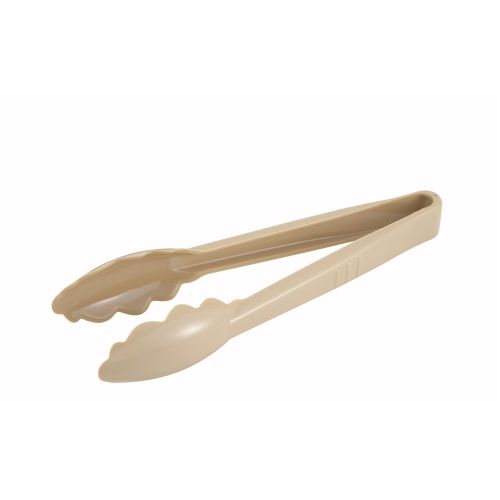 Winco PUT-9B, 9-Inch Polycarbonate Utility Tong, Beige