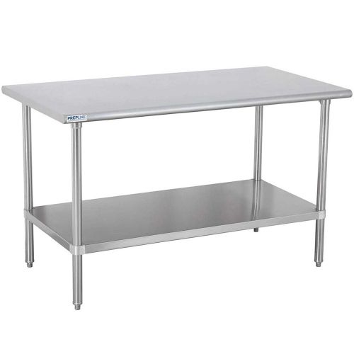 Prepline PWTG-3648, 36x48-inch Stainless Steel Worktable with Galvanized Undershelf