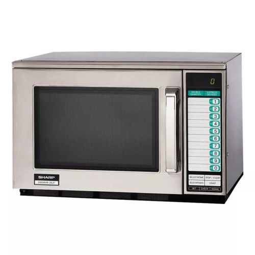 Sharp R-25JTF, Commercial Heavy Duty Microwave Oven, 2100W | McDonald Paper  Supplies