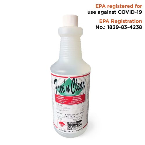 FREE' N CLEAR 32 Oz Disinfectant Cleaner Spray, 12/CS, FNC32 (Discontinued)
