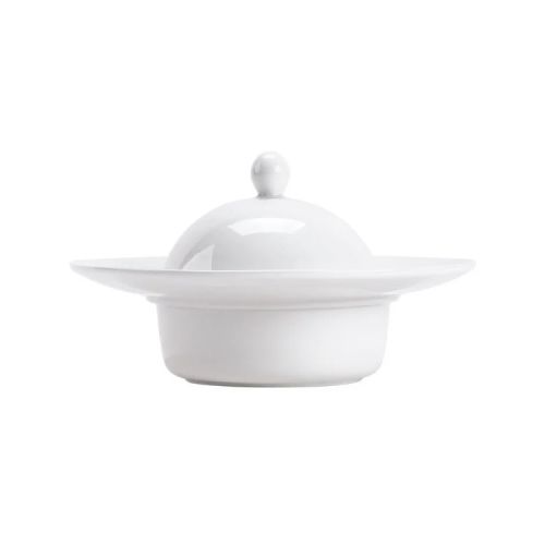 C.A.C. RCN-140, 9.5 Oz 7.25-Inch Porcelain Pasta Bowl with Lid, 12-Set/CS