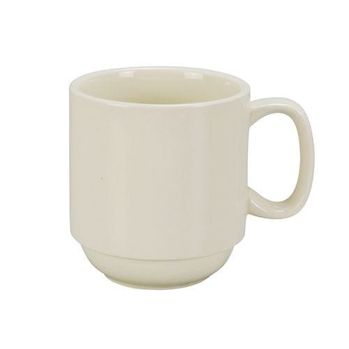 Yanco RE-12-P 12 Oz 3.875x3.5-Inch Recovery Porcelain Round American White Stackable Prime Mug, 36/CS