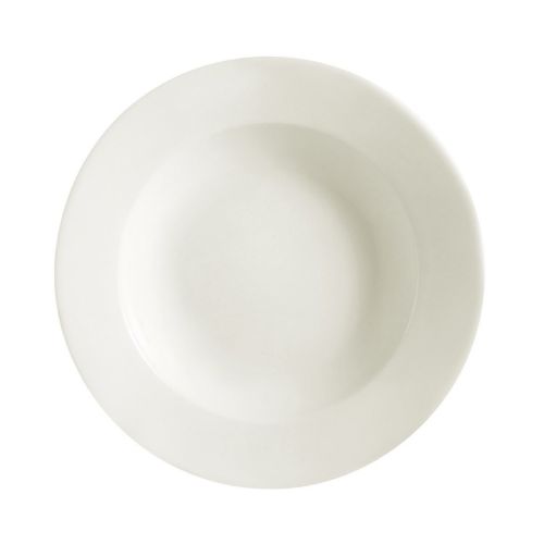 Yanco RE-125 30 Oz 12.75-Inch Recovery Porcelain Round American White Pasta Bowl, DZ