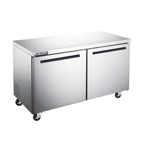 Omcan RE-CN-0011E-HC, 29-inch 2 Solid Doors Undercounter Refrigerator, 12 Cu.Ft