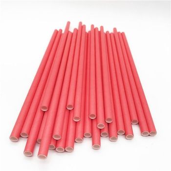 SafePro JPSR-X 5-Inch Red Unwrapped Paper Straws, 500/CS