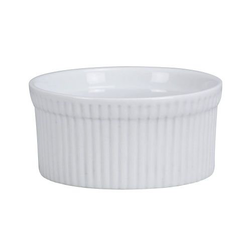 Yanco RK-108 8 Oz 4.125x2-Inch Porcelain White Fluted Ramekin, 36/CS