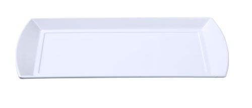 Yanco RM-4407 13.75x6.5-Inch Rome Melamine Rectangular White Plate, 24/CS