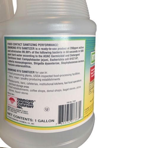 Diamond 1-Gallon RTU Sanitizer For Institutional And Industrial Use, 4/CS, RTUSAN128