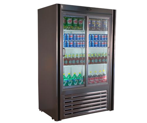 Universal Coolers RW-48-SC 48x30x75-Inch Beverage Cooler, Glass Sliding Doors, Self-Contained