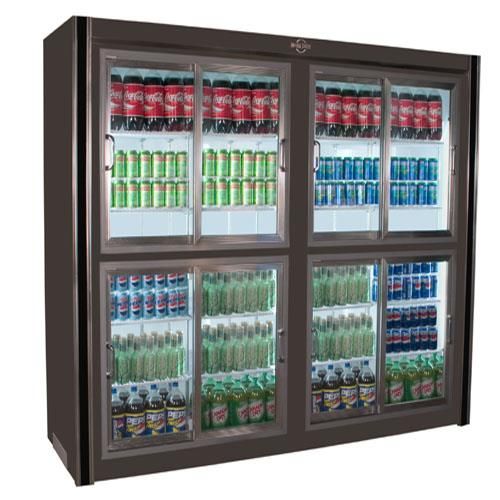 Universal Coolers RW-96 96x30x75-Inch Beverage Cooler, Glass Sliding Doors, Remote System