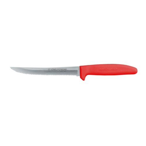 Dexter Russell S156SCR-PCP, 6-inch Slip-Resistant Red Handle Utility Knife (Discontinued)